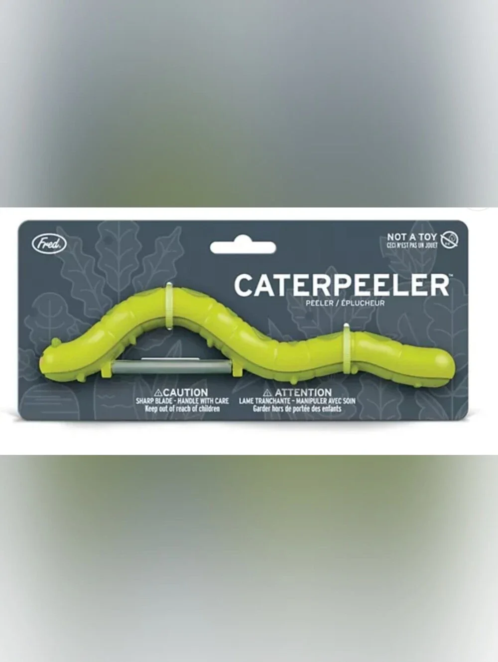 Brand New Genuine Fred Green Caterpeeler Vegetable Peeler- Not A Toy Adorable